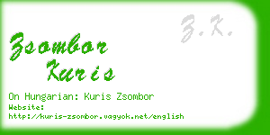 zsombor kuris business card